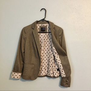 Tweed One Button Blazer